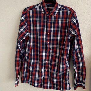 Tommy Hilfiger Slim Fit Plaid Long Sleeve Dress
